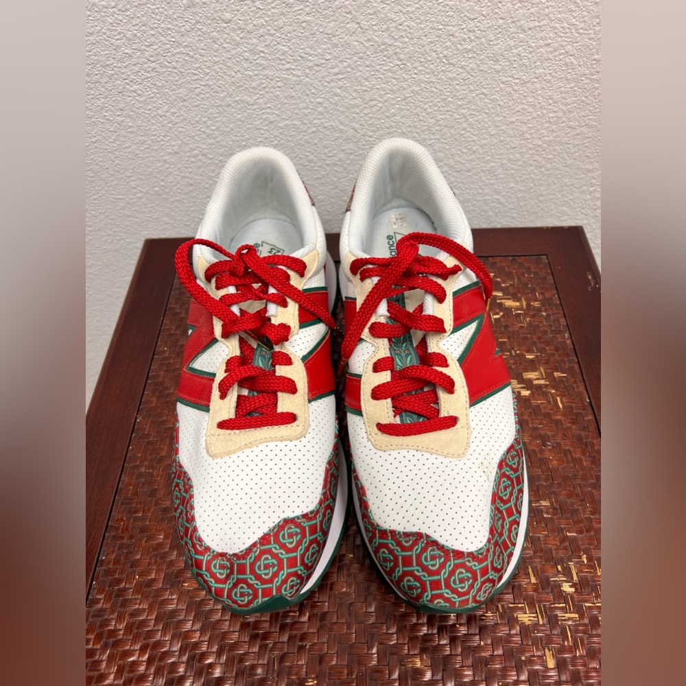 New Balance x Casablanca 327 Red Monogram UNISEX Sneakers MS237CBB Size 10.5 - Picture 2 of 8